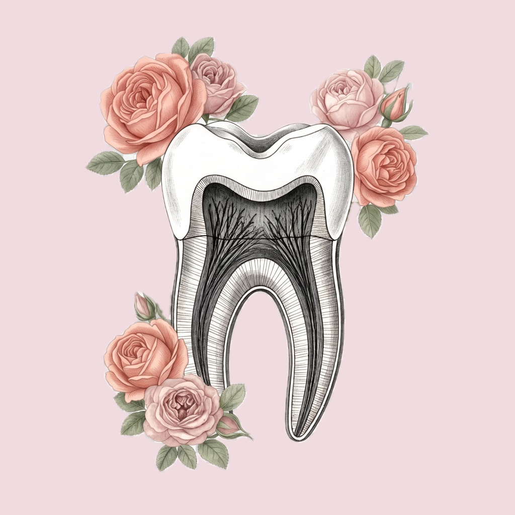 Botanical tooth illustration